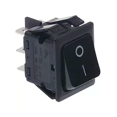 toggle switch 30x22mm black 2NO 230V 16A 0-I splice