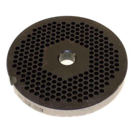 Placa Picadora de carne 22 Taladro 3mm sin pivote 1 Muesca Inoxidable Enterprise