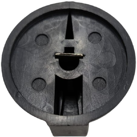 bouton interrupteur marque zéro ø 40mm axe ø 6x4,6mm partie plate en haut noir HLP-20 éclaté 14
