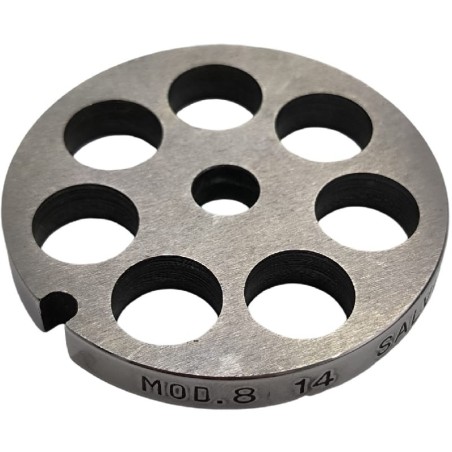 Placa Picadora 8 Broca 14mm sem pino 1 entalhe Inoxidável Enterprise Salvador Salvinox Itália