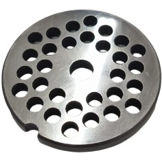 Plaque hachoir à viande 8 Foret 6mm sans pivot 1 encoche Acier Enterprise Trespade Tre Spade épaisseur 7mm