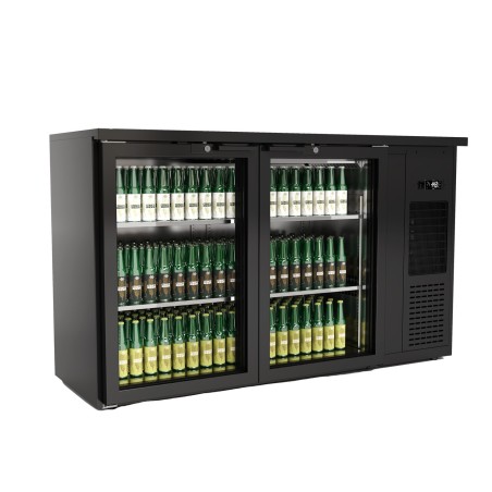 Expositor botellero refrigerado 2 puertas cristal EF5-22GD MU NEGRO