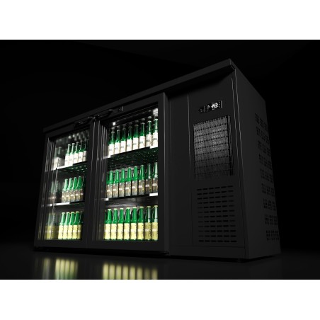 Expositor botellero refrigerado 2 puertas cristal EF5-22GD MU NEGRO
