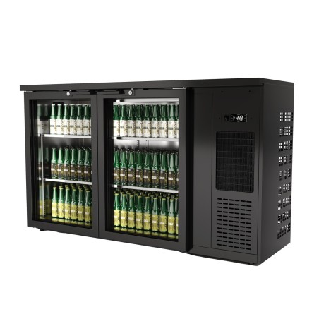 Expositor refrigerado de garrafas 2 portas de vidro EF5-22GD MU PRETO