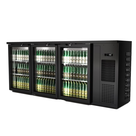 Vitrine réfrigérée à bouteilles 3 portes en verre EF5-222GD MU NOIR