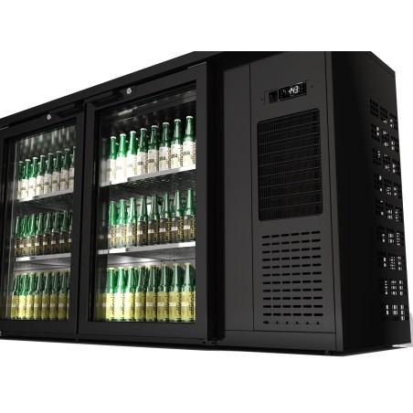 Expositor garrafeira refrigerado 3 portas de vidro EF5-222GD MU PRETO