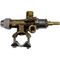 Torneira de gás LIVA tipo 21S entrada de gás flange de tubo ø21mm 65mbar DRN LIVA 19.81 parte plana embaixo