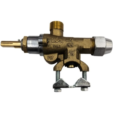 Torneira de gás LIVA tipo 21S entrada de gás flange de tubo ø21mm 65mbar DRN LIVA 19.81 parte plana embaixo