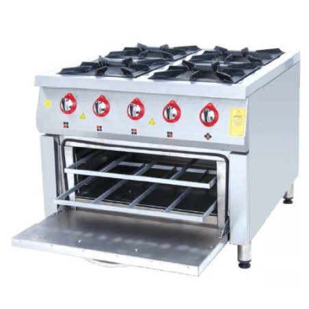 Cuisinière 4 feux avec four à gaz DRNKU-1010