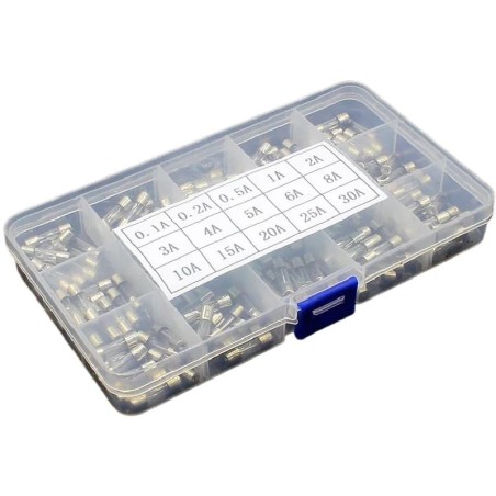 Kit de fusibles rapides en verre 5x20mm 150 unités