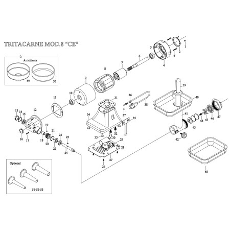 Tuerca Alumnio Picadora Fama 8 Ø68mm Paso 2 698024 F2046