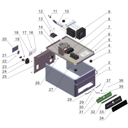Membrana cámara soldadura Envasadora Vacío HVC-210T-1D despiece número 31