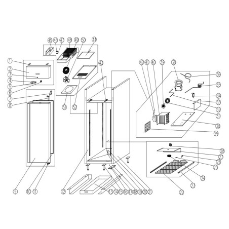Lower hinge Cold cabinet GN650TN.05 S900.06