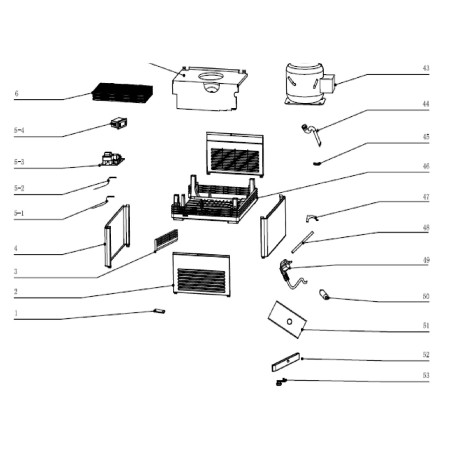 White handle for showcase door RT-235L VRV-17 1.1.C.C12.06 692409 2.5.1.04.062