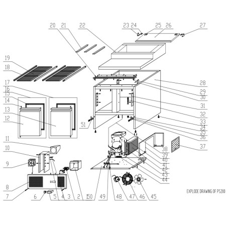 Charnière inférieure droite S900 STD.41 PS200 PS300 PS900 PS903 S903 TOP