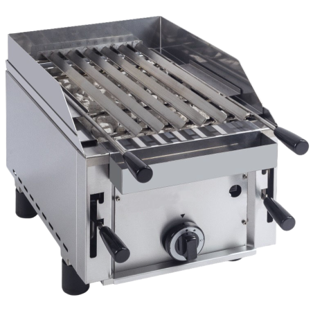 Barbecue à gaz pour pierre volcanique de table simple avec protection