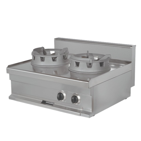 Wok a gas doble sobremesa Serie 700 800mm WR721-S