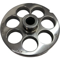 Placa Picadora de carne 22 Perfuração 20mm com pivô 1 Entalhe Inoxidável Enterprise Salvinox Salvador
