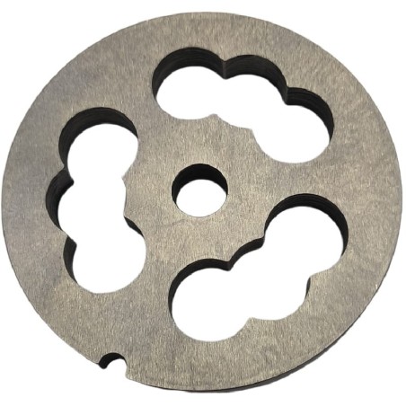 Meat Grinder Plate 32 Drill 3 holes without pivot 1 notch Stainless Steel Enterprise Salvinox Italy