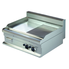 Double gas griddle with grooved and smooth surface Series 700 GG721SG-S 800mm