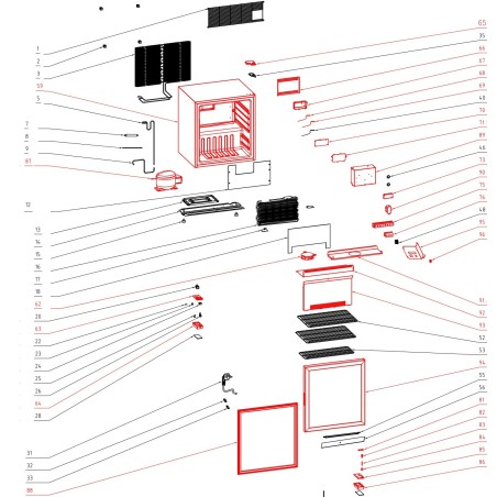 Évaporateur vitrine RTD-99C 1.1.A.A16.09  410x230x50mm