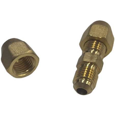 Threaded union for flared pipe Ø6mm UNF thread 1/4"