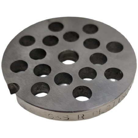 Meat Grinder Plate 8 Drill 8mm without pivot 1 notch Stainless Steel Enterprise