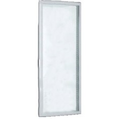Full showcase door RT-235L White curved glass