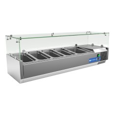 Vitrine refrigerada expositora de ingredientes VR-1400 5 bandejas