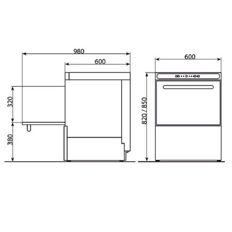 Dishwasher basket 50X50 GE-500 Marchef