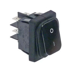 interruptor basculante medida de montagem 30x22mm preto 2NO 230V 20A 0-1