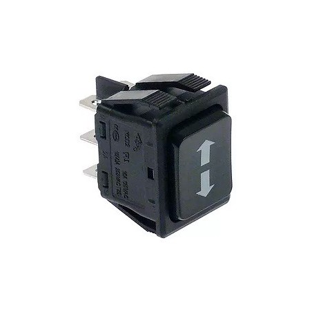 rocker switch mounting size 30x22mm black 2CO 230V 16A with neutral position