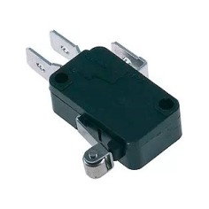 microinterruptor com alavanca de rolo 250V 16A 1CO emenda conector Faston 6,3mm