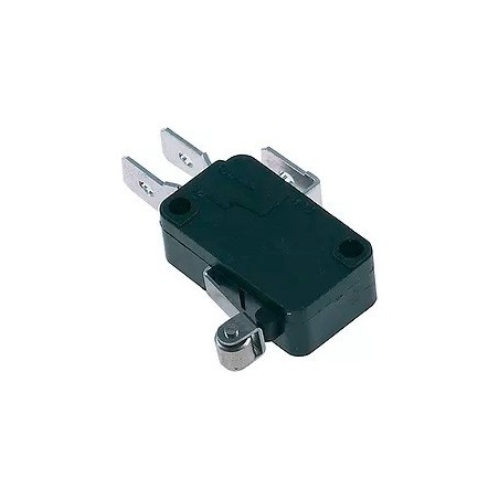 micro-interrupteur avec levier à rouleau 250V 16A 1CO raccordement connecteur Faston 6,3mm