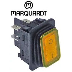 interruptor basculante 30x22mm naranja 2NO 250V 20A