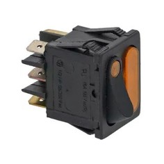 interruptor basculante medida de montaje 30x22mm naranja/naranja 1NO/lámpara 250V 16A iluminado CF-Cenedese Clajosa