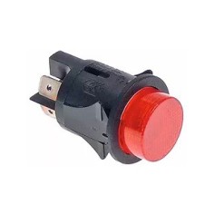 botão de montagem ø 25mm âmbar 2NO 250V 16A iluminado empalme conector Faston 6,3mm