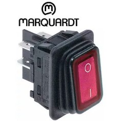 interruptor basculante 30x22mm rojo 2NO 250V 20A