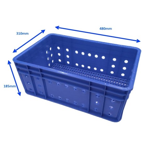 Gaveta de plástico azul para refrigeradores FF600 480x310x185mm