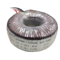 Transformador Dibal Toroidal 220VAC-15VAC 64VA 50-60Hz BN-TRT13 Ø85mm Ø28mm H40mm