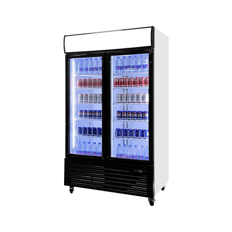 Armario expositor refrigerado doble RB-900HS puertas correderas