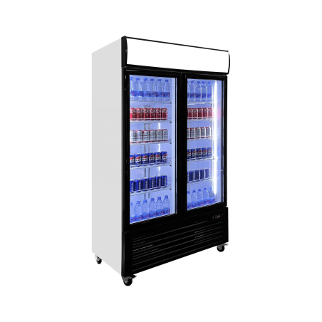 Armario expositor refrigerado doble RB-900HS puertas correderas