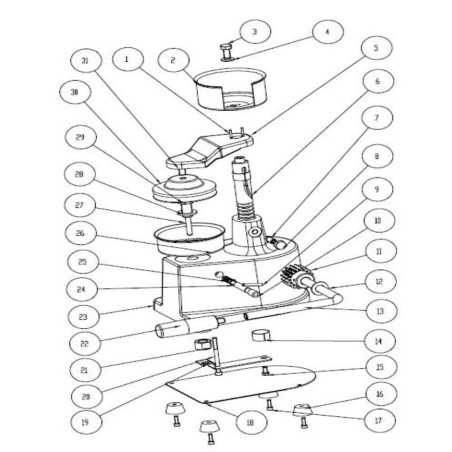 Engrenage formateur de hamburgers HF-100 HF-130 Démontage 11