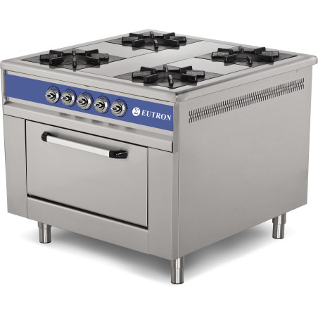 4-burner gas stove with oven