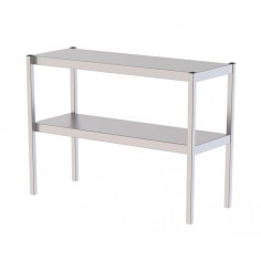 Double countertop pass-through shelf