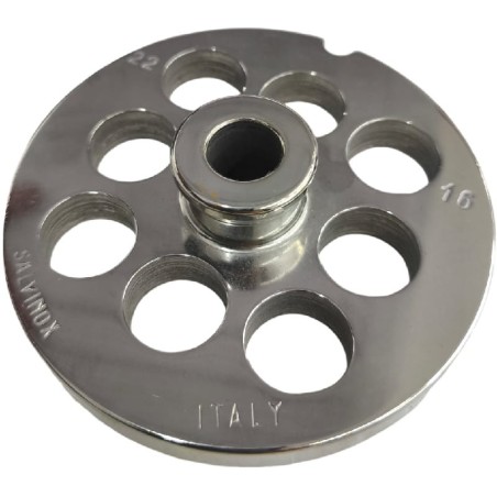 Plaque hachoir à viande 22 Foret 16mm avec pivot 1 encoche Inoxydable Enterprise
