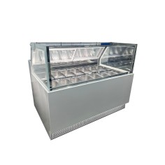 Vitrine expositora de sorvetes ESK-QC120 10 cubas