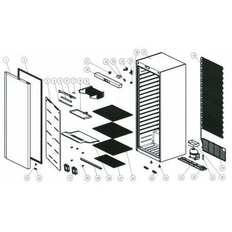 Black magnetic refrigerator gasket FF600 FR600 WR60.02