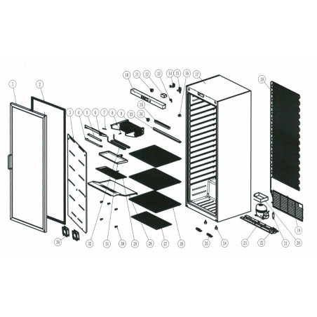 Armoire vitrine congélateur FF600G S/S