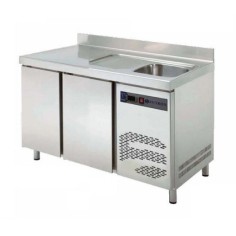 Refrigerated table with sink Depth 600 TRS-150 F 2 doors